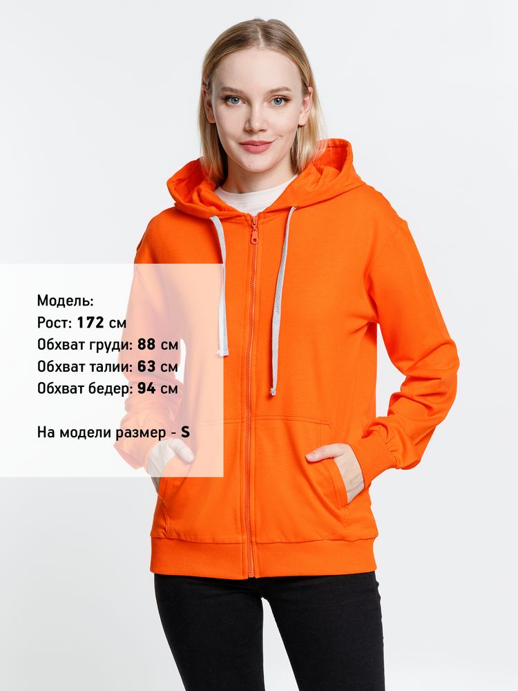 Толстовка на молнии с капюшоном Siverga, оранжевая, размер XL