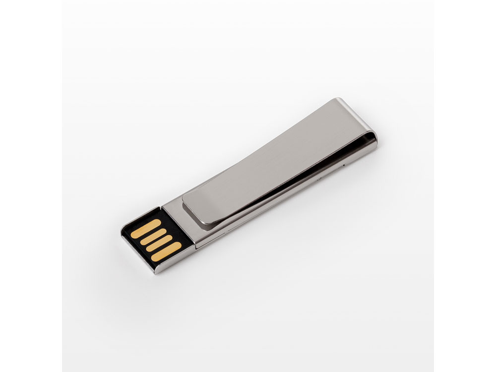 USB 2.0- флешка на 4 Гб Зажим с логотипом  | Print Logo