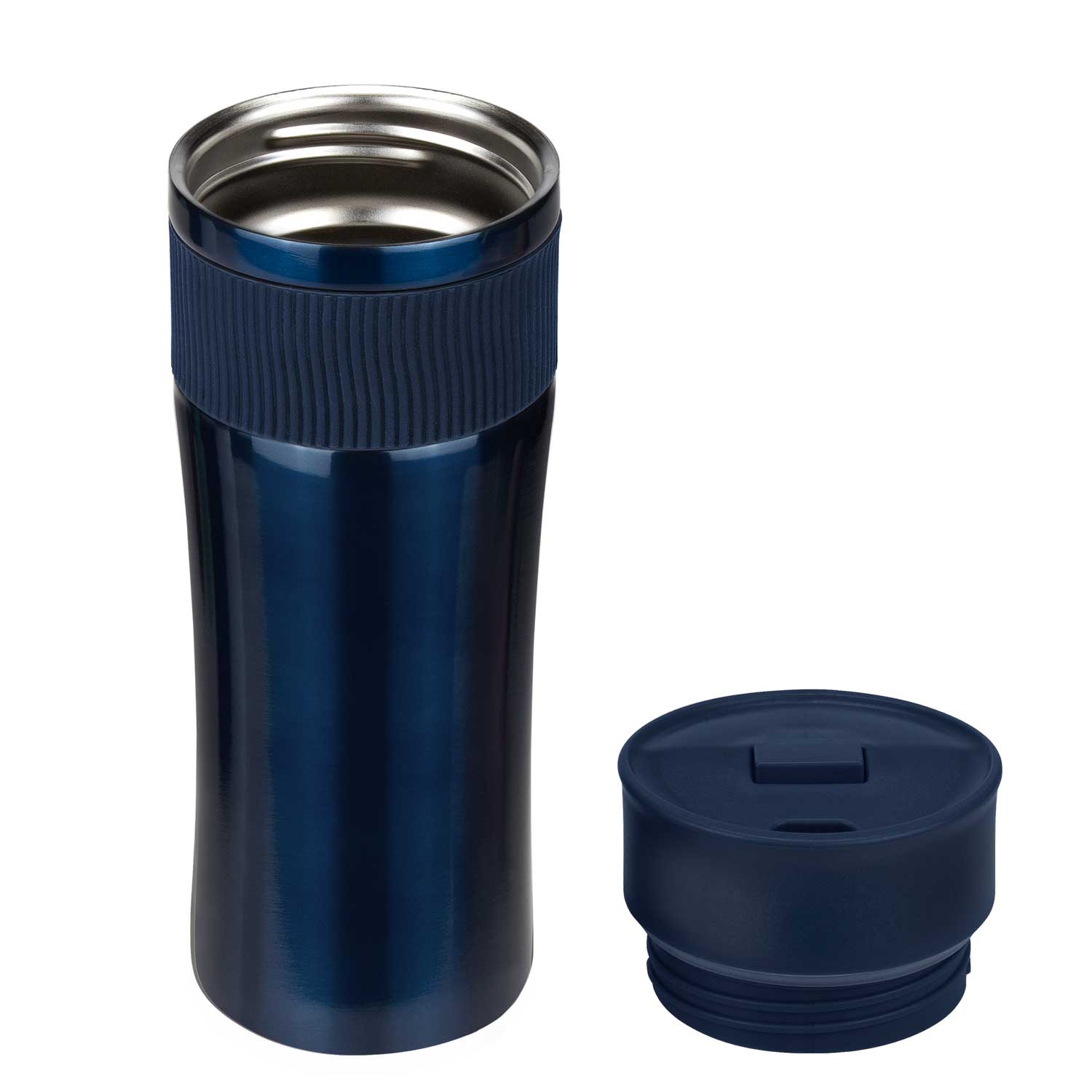 Термокружка вакуумная Поло (Polo), синяя