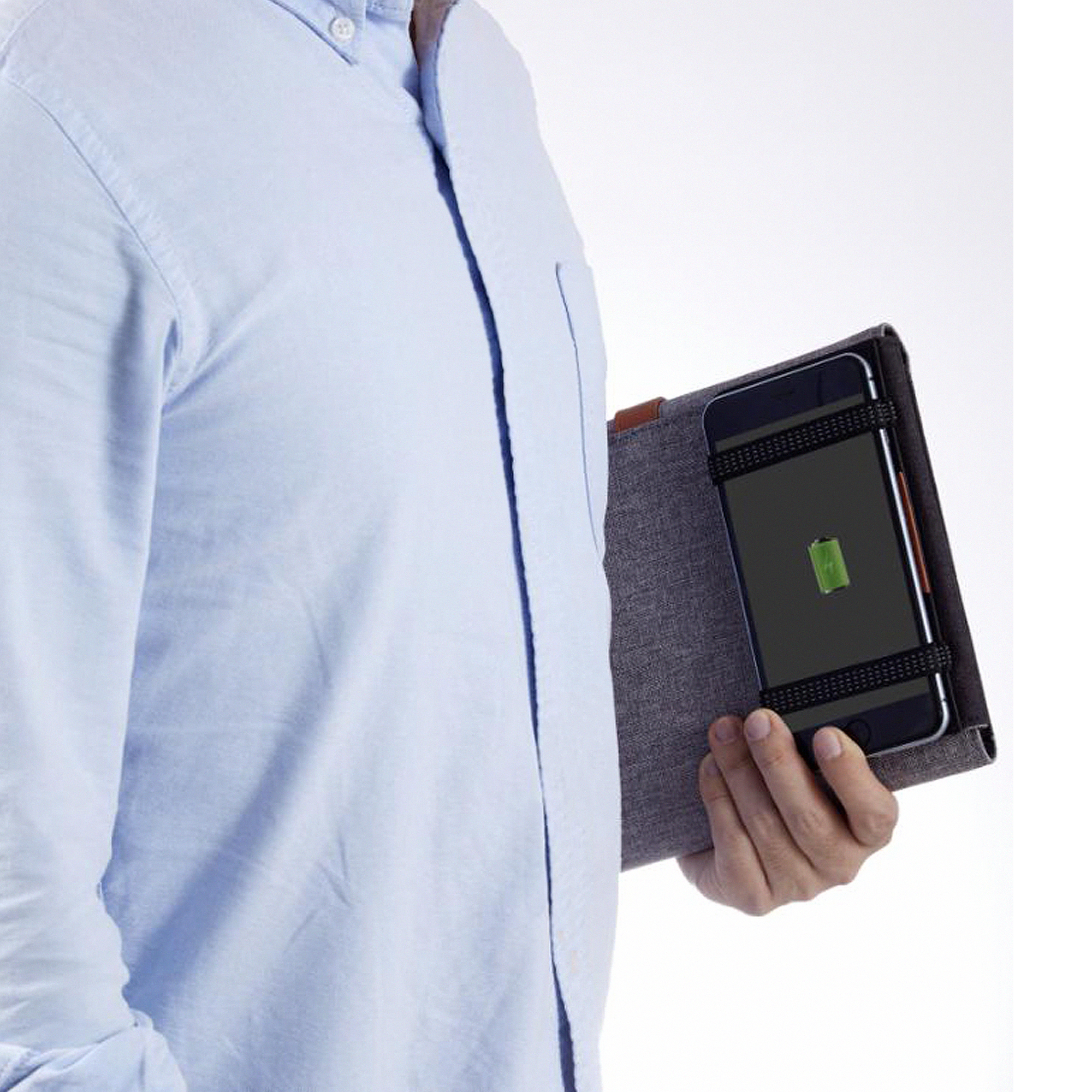 Папка А5 с беспроводным зарядным устройством 4000 mAh и блокнотом softtouch фото на сайте Print Logo.