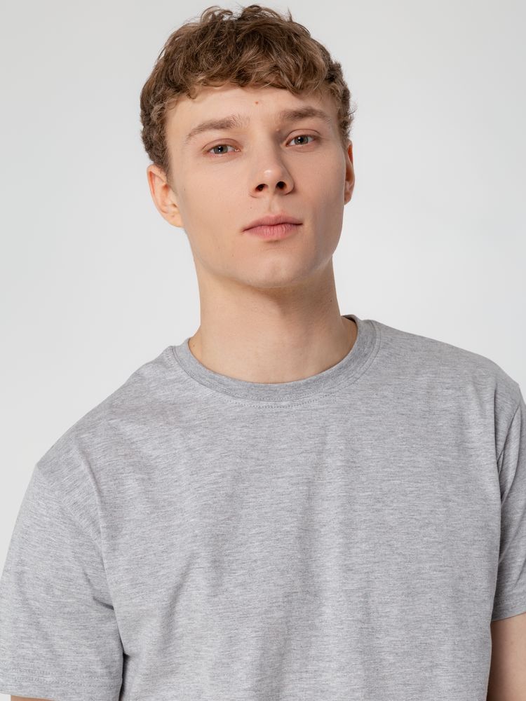 Футболка унисекс T-bolka 160, серый меланж, размер M