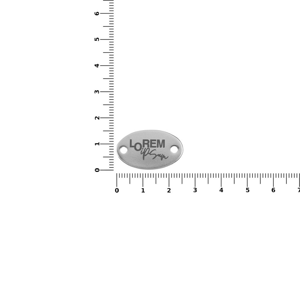 Шильдик металлический Alfa Oval фото в интернет-магазине Print Logo.