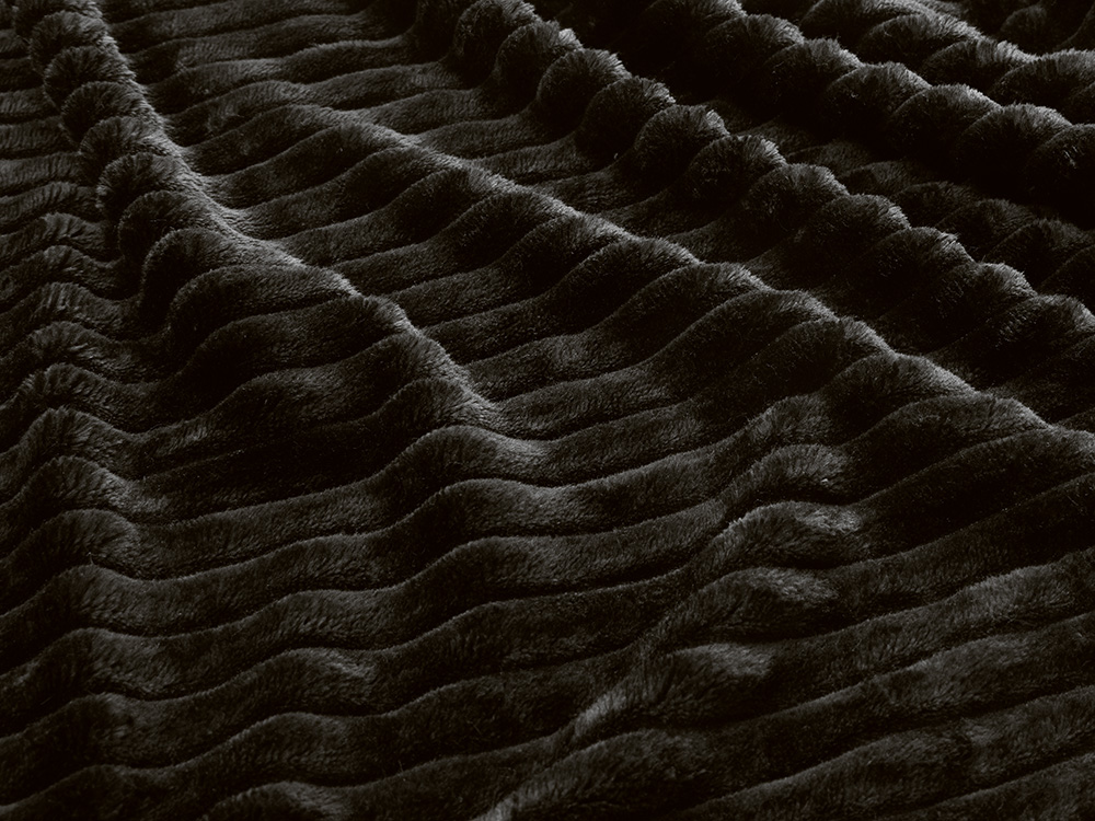 Плед Wave флисовый, черный