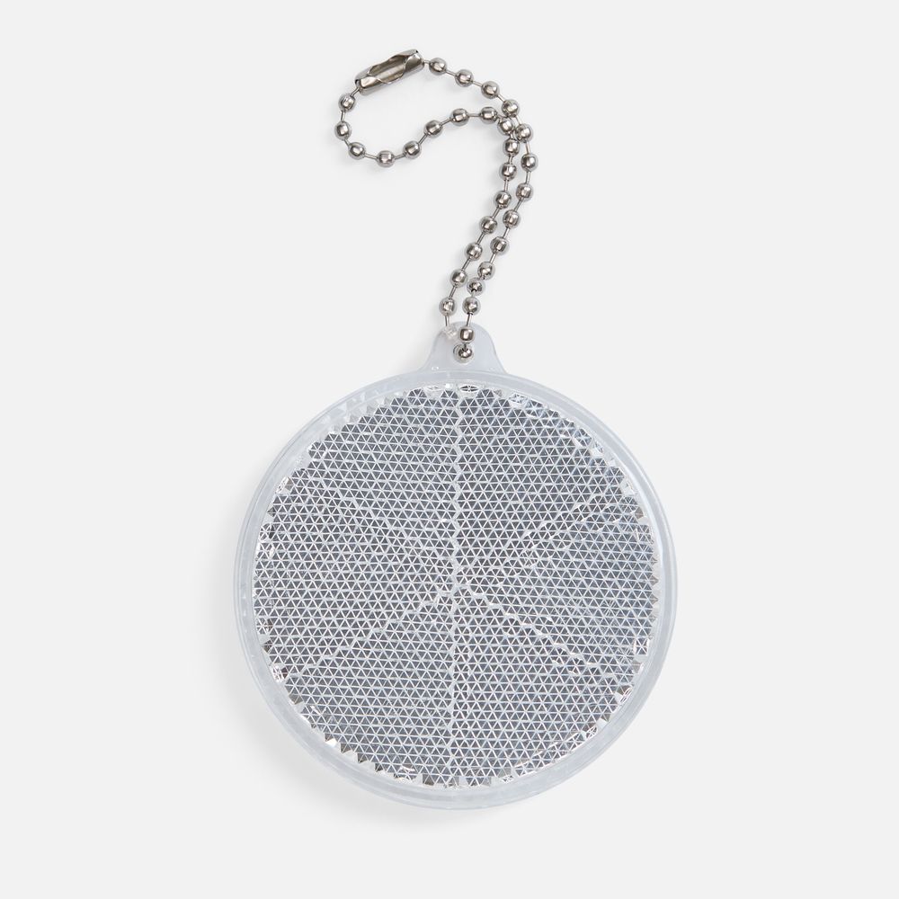 Пешеходный светоотражатель с цепочкой «Круг» с логотипом  | Print Logo