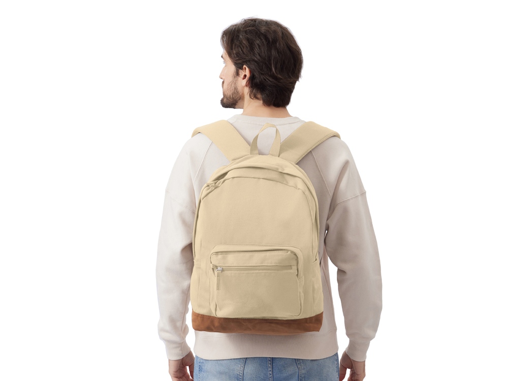 Рюкзак Shammy с эко-замшей для ноутбука 15, молочный