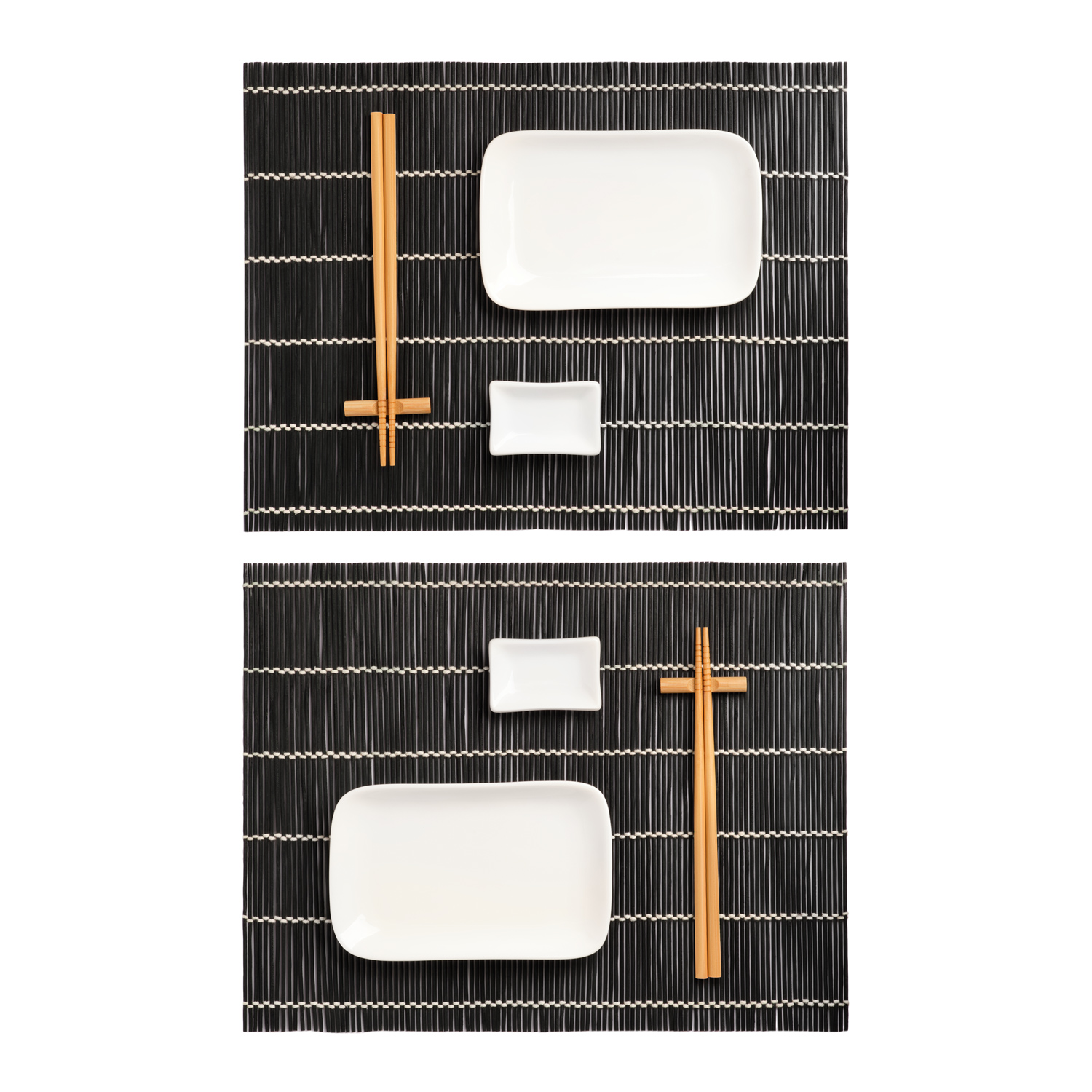 Набор для сервировки суши Токио (Tokyo) (10 предметов), черный — пример нанесения логотипа (Portobello Распродажа -50%) | Print Logo