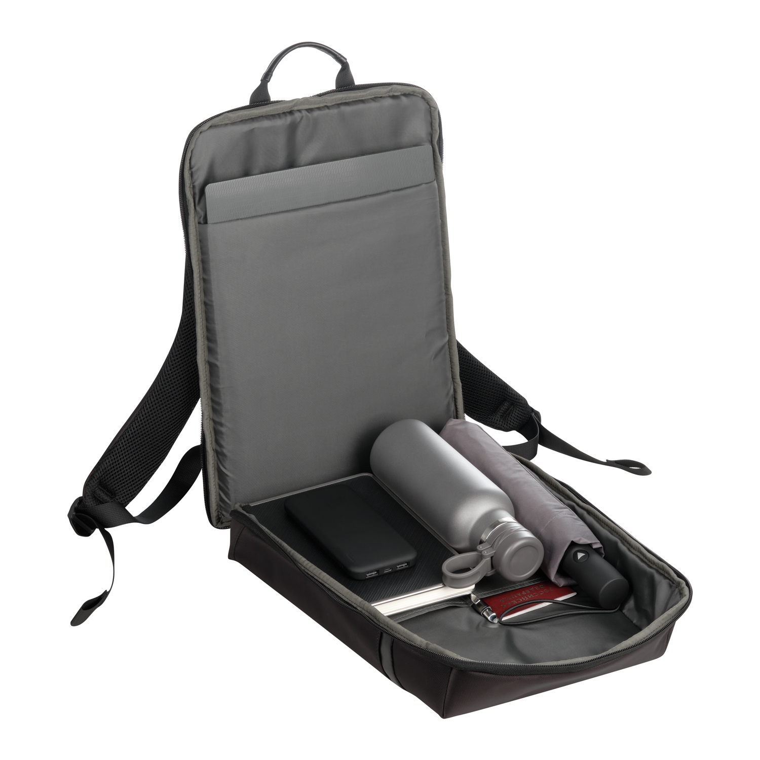 Бизнес рюкзак Brams, черный фото на сайте Print Logo.