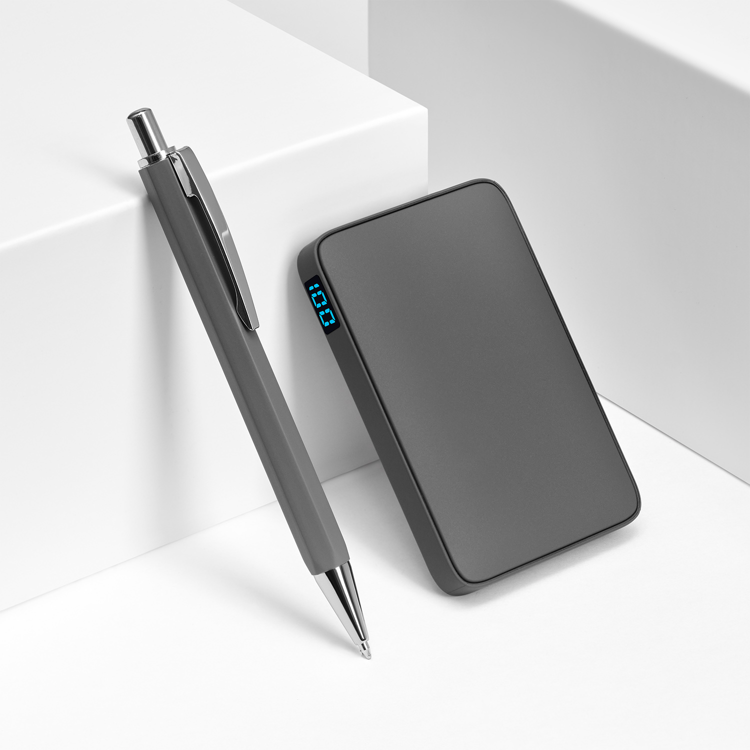 Внешний аккумулятор с подсветкой Анкор (Ancor) 5000 mAh, серый