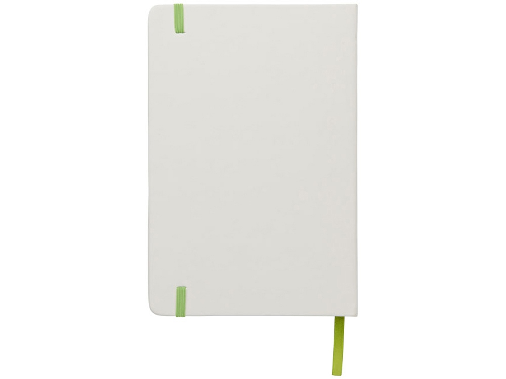 Блокнот Spectrum A5 с белой бумагой и цветной закладкой, белый/лайм