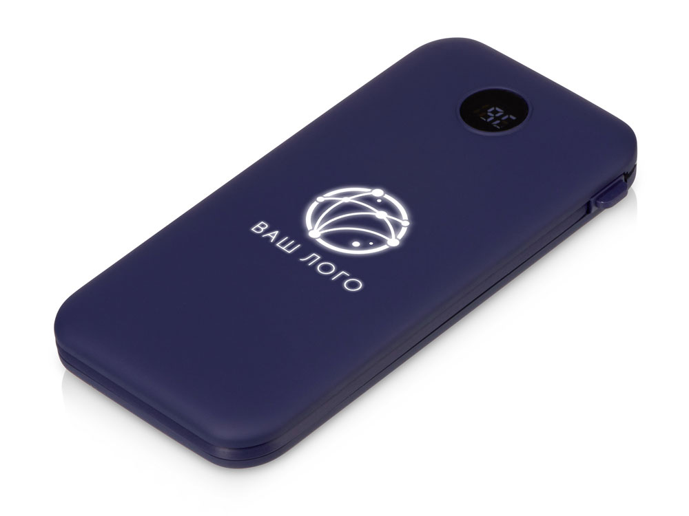Внешний беспроводной аккумулятор с подсветкой лого Astro, soft-touch, 10000 mAh с логотипом Evolt | Print Logo