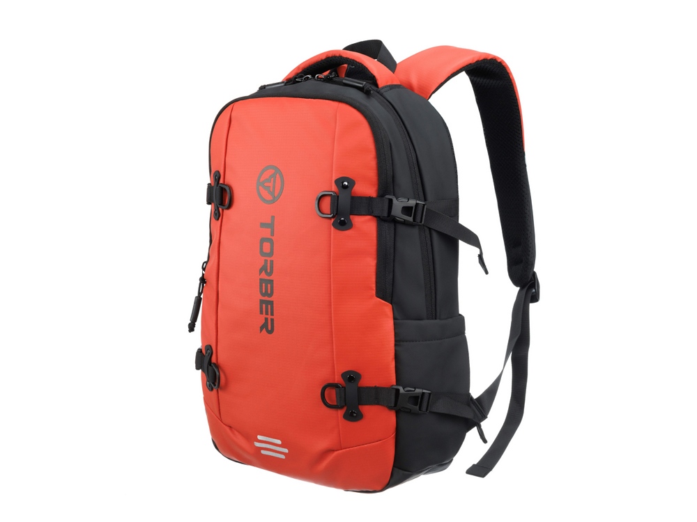 Рюкзак спортивный TORBER ЭКСТРИМ 18, оранжевый/чёрный, 31 х 12 х 46 см, 17л