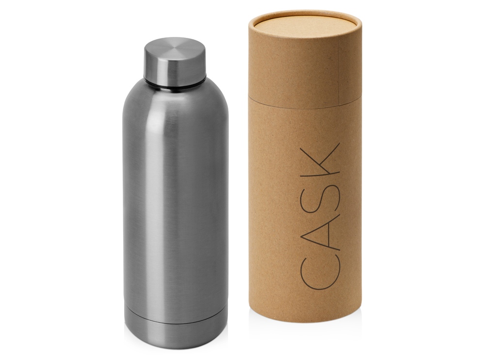 Вакуумная термобутылка с медной изоляцией Cask, тубус, 500 мл с логотипом Waterline | Print Logo