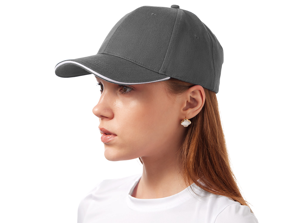 Бейсболка Cancun, темно-серый/белый