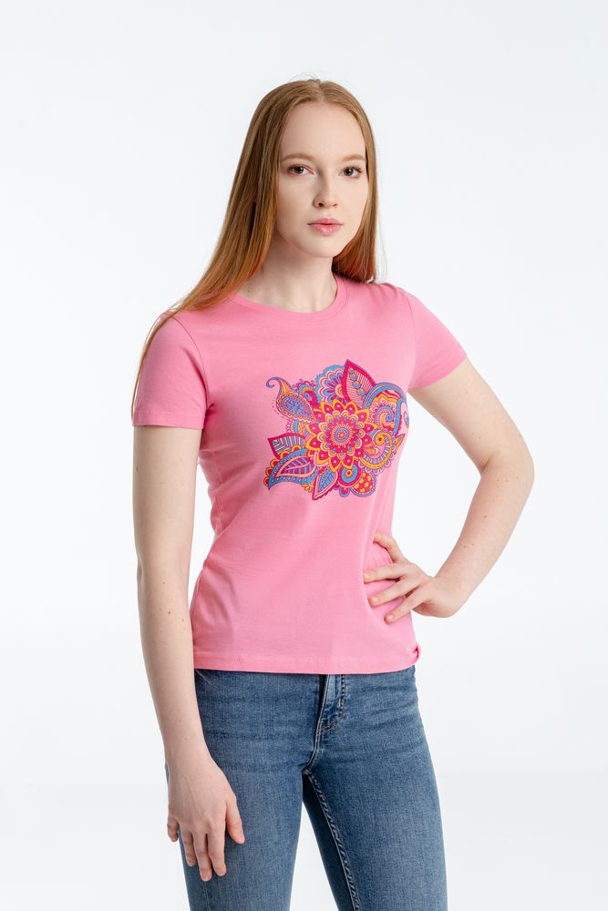 Футболка женская «Узор» — пример нанесения логотипа (CoolColor) | Print Logo