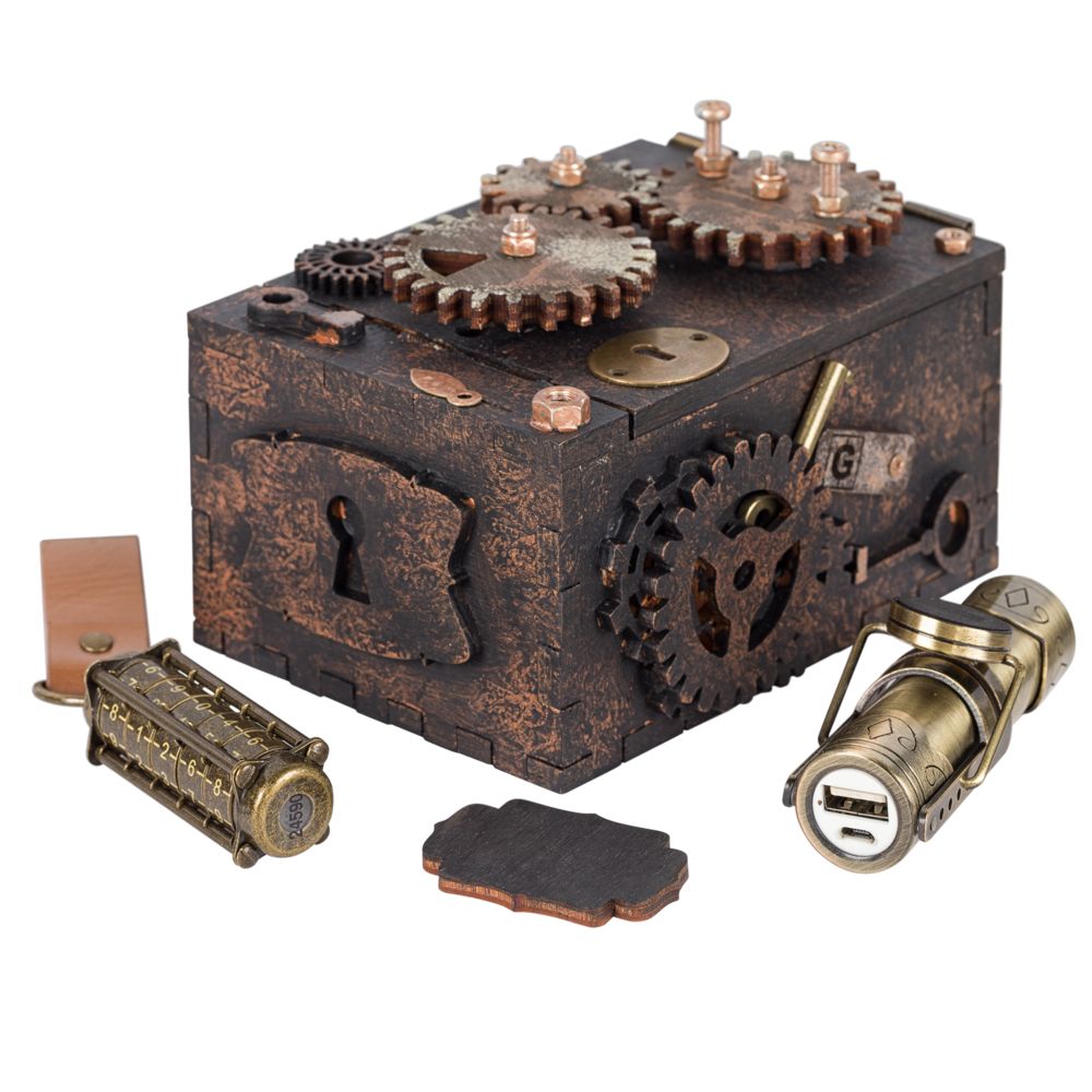 Шкатулка с секретом Gearbox — пример нанесения логотипа (сделано в России) | Print Logo