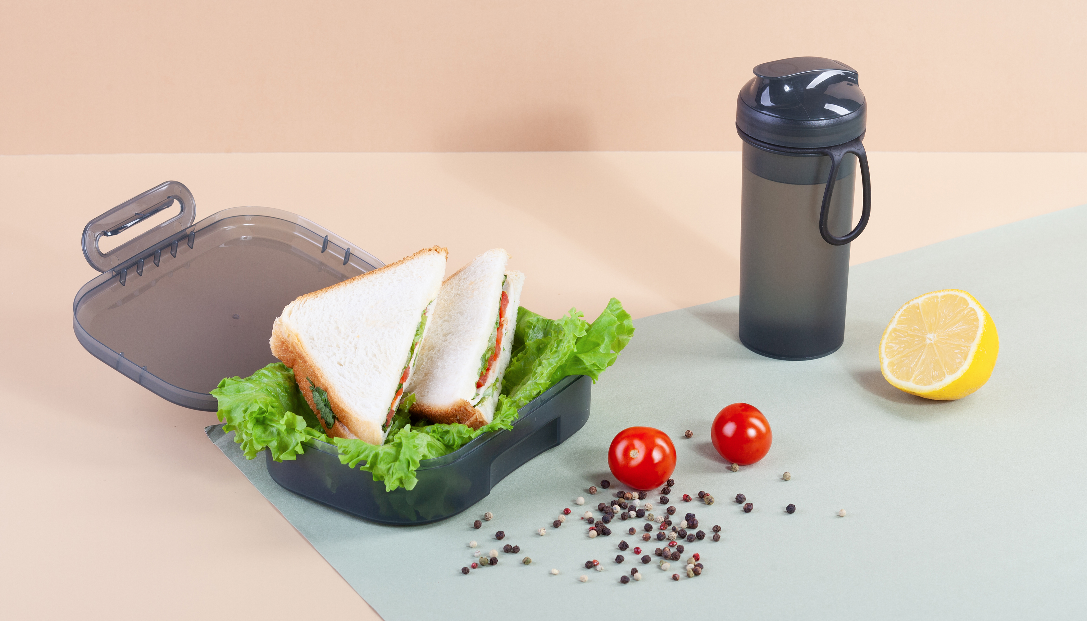 Бутылка для воды "Drinkme" 400 мл, черный