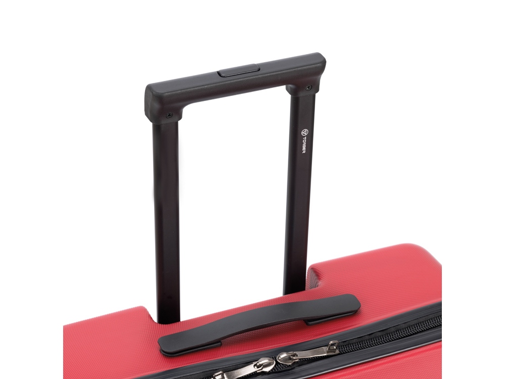 Чемодан TORBER ЭЛЬТОН, красный, ABS-пластик, 47 х 29 х 78 см, 96 л