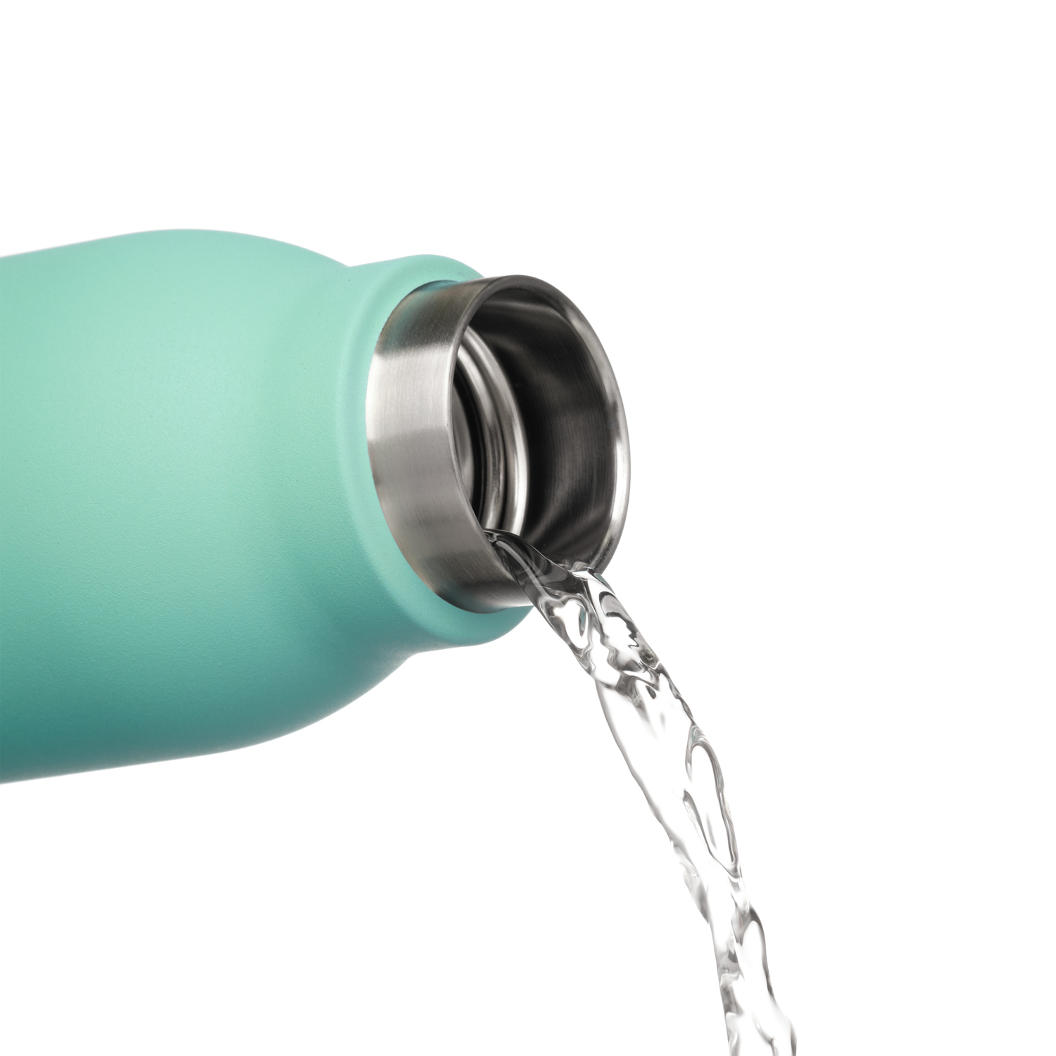 Термобутылка вакуумная герметичная Соренто (Sorento), серая, гладкое покрытие — пример нанесения логотипа (Portobello Термокружки) | Print Logo