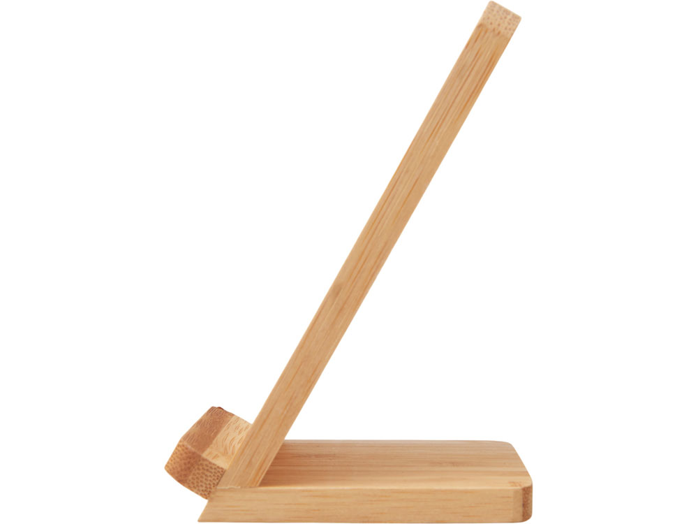 Беспроводное зарядное устройство 2-в-1 с подсветкой лого Reedia S4, 15 Вт, бамбук, черный