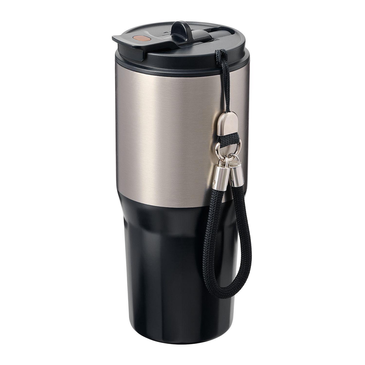 Термокружка вакуумная Авеню (Avenue), серая — пример нанесения логотипа (Portobello Термокружки) | Print Logo