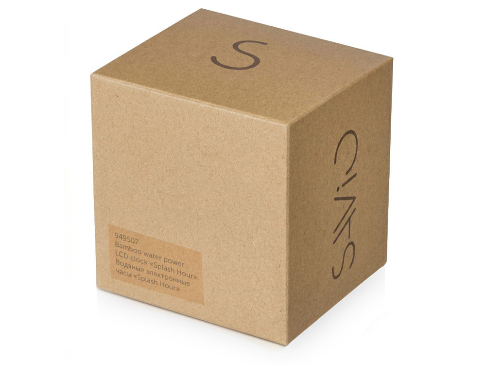Водяные часы из бамбука Splash Hour, черный
