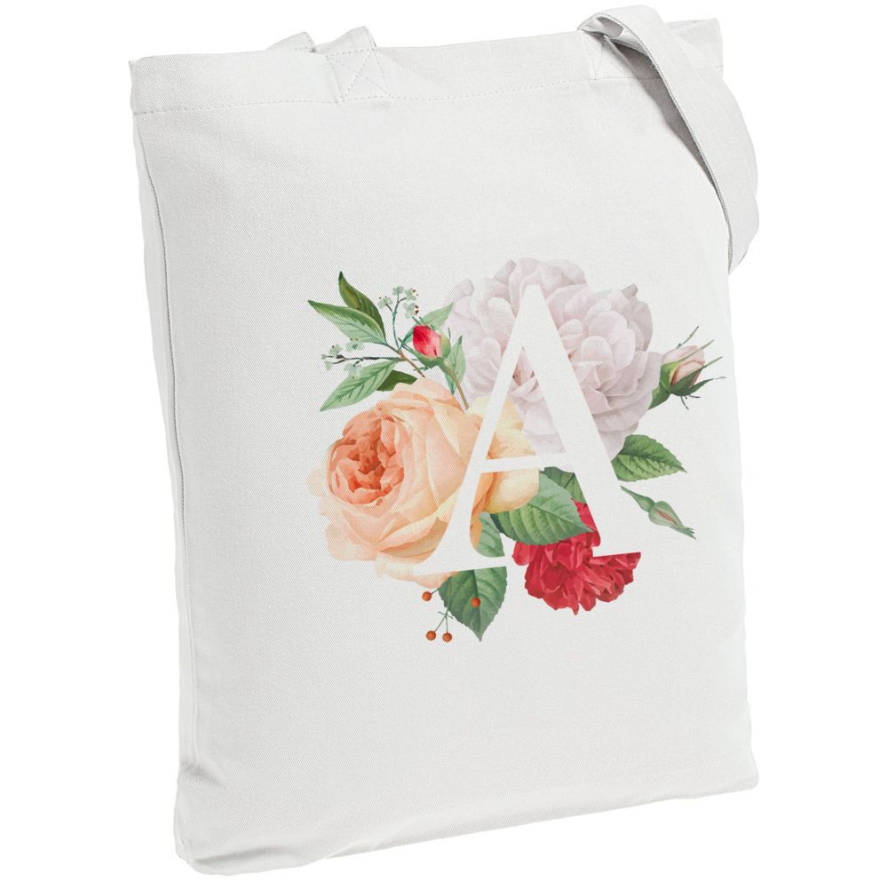 Холщовая сумка «Цветочная азбука: А» — пример нанесения логотипа (CoolColor) | Print Logo