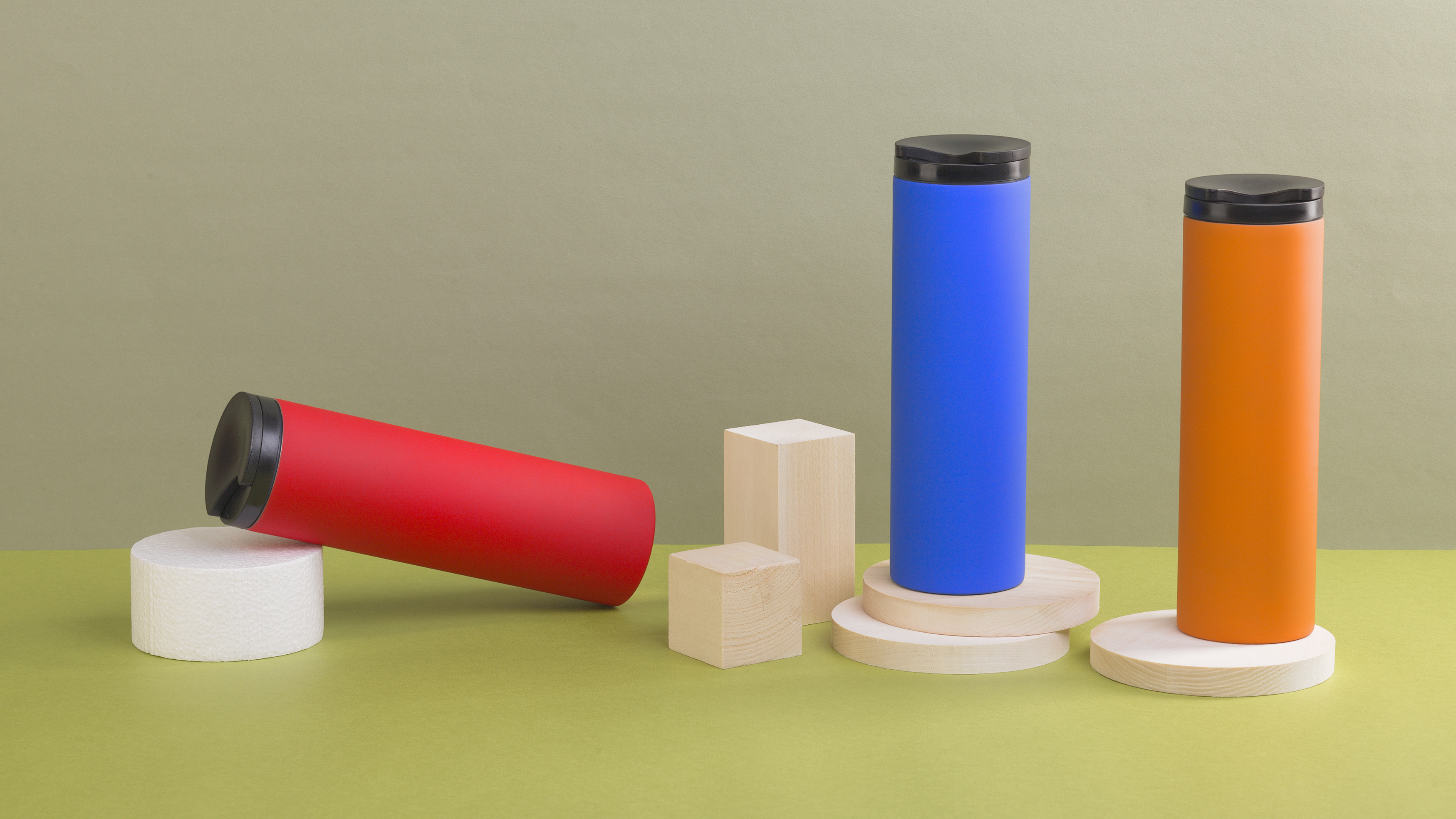 Термостакан "Брайтон" 500 мл, покрытие soft touch, красный