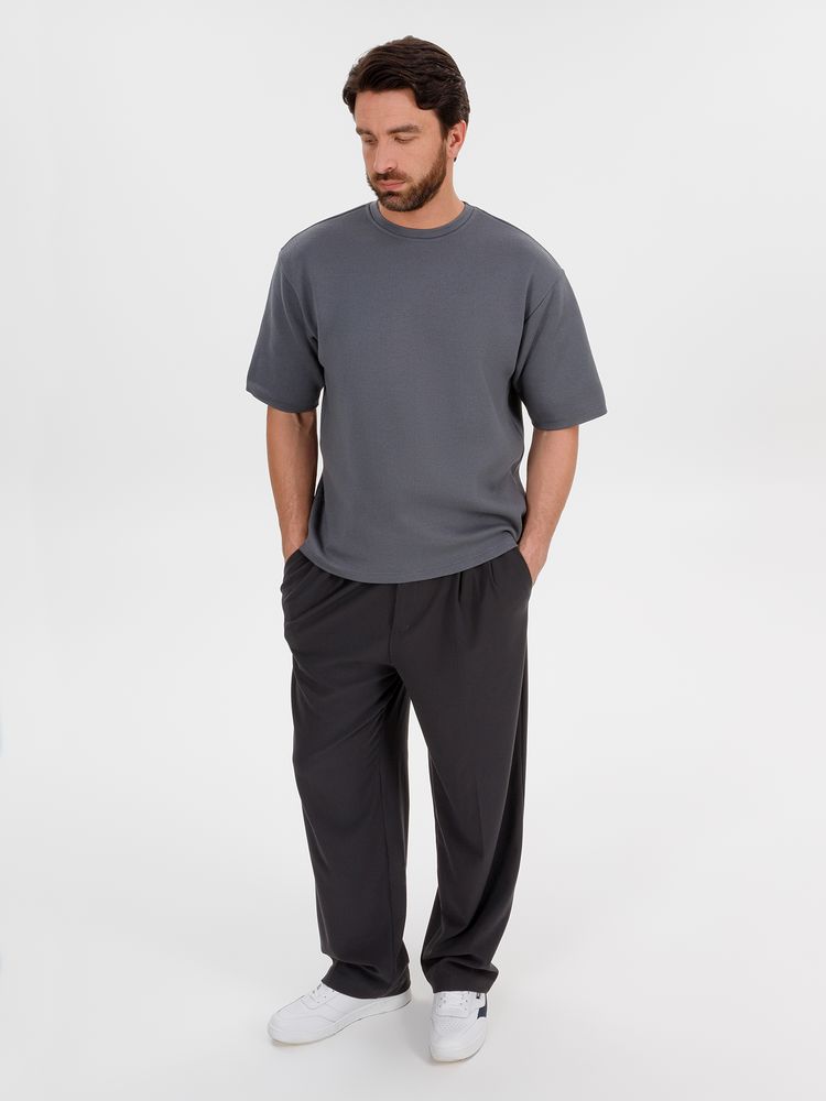 Джемпер с коротким рукавом Siluetti Volumica, серый, размер M/L