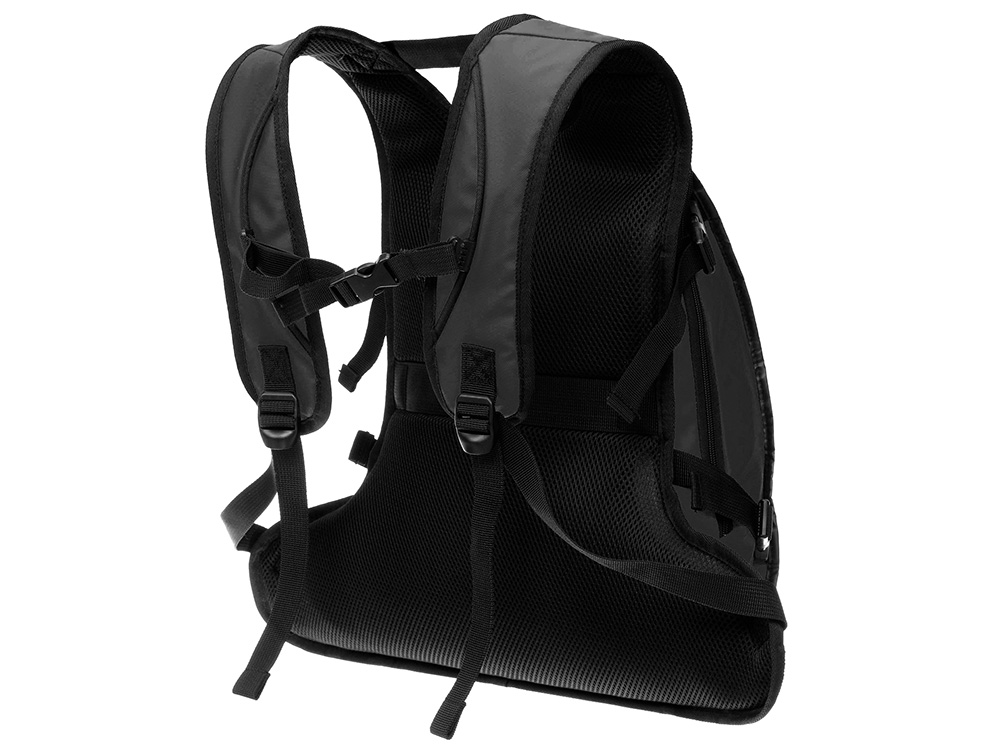 Рюкзак TORBER РИТМ, черный, полиэстер 900D с PU покрытием, 45 х 32 х 20 см