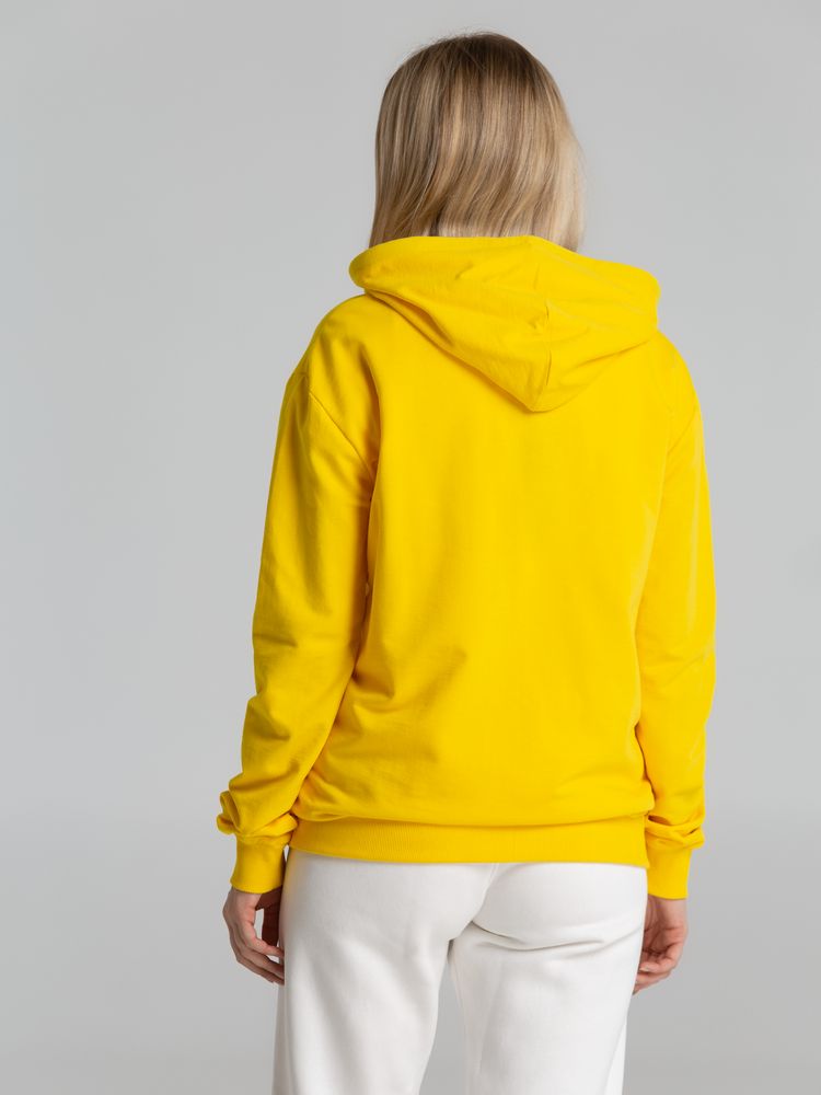 Толстовка на молнии с капюшоном Unit Siverga желтая, размер 3XL