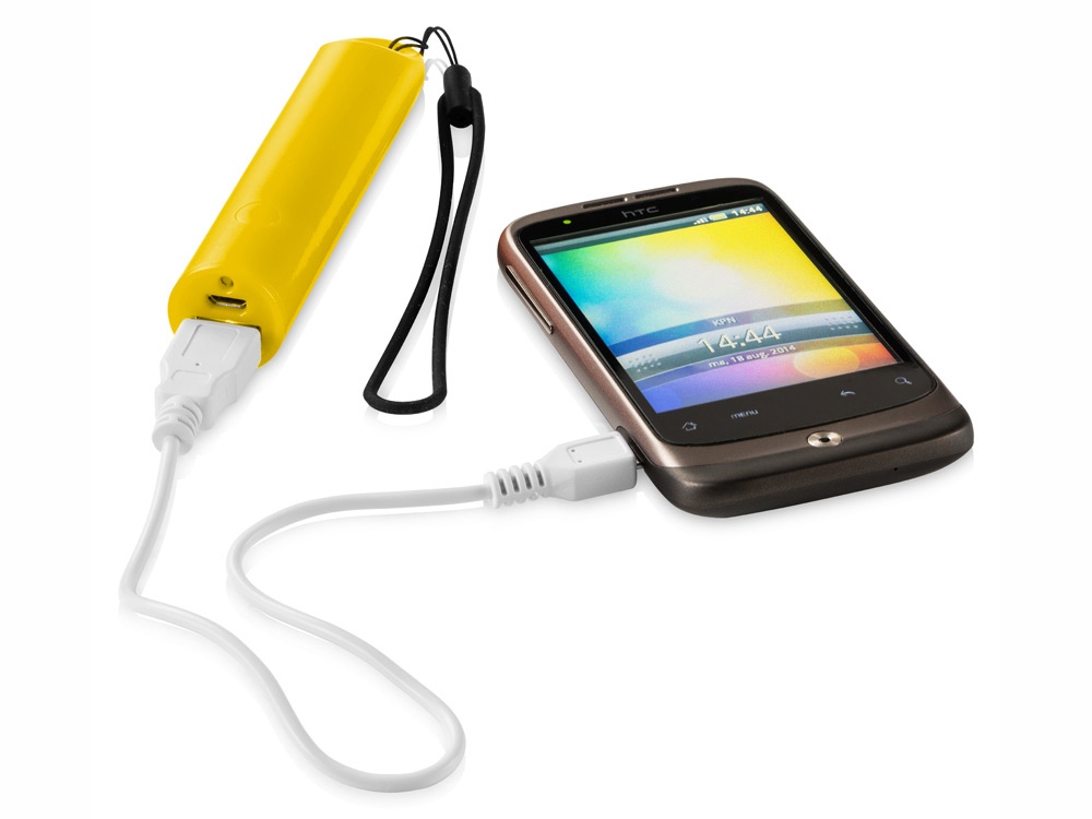 Портативное зарядное устройство Beam, 2200 mAh, желтый