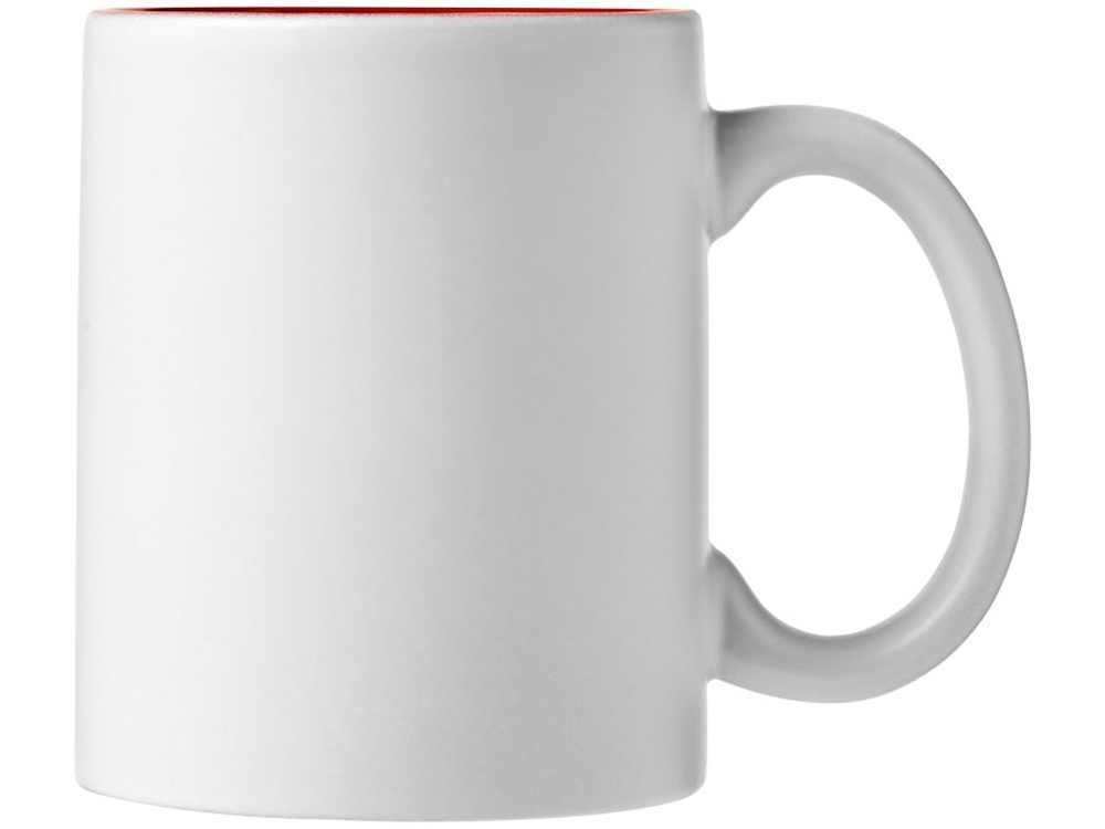 Керамическая кружка Taika, 360 мл, белый/красный