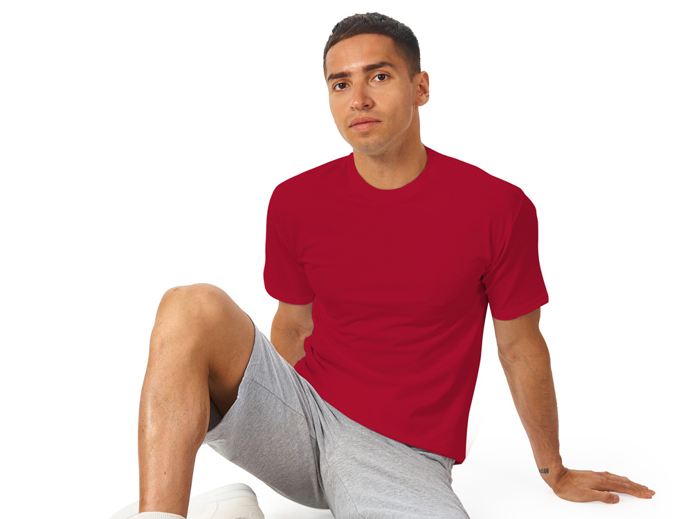 Футболка из френч терри Warsaw унисекс 220гр, красный