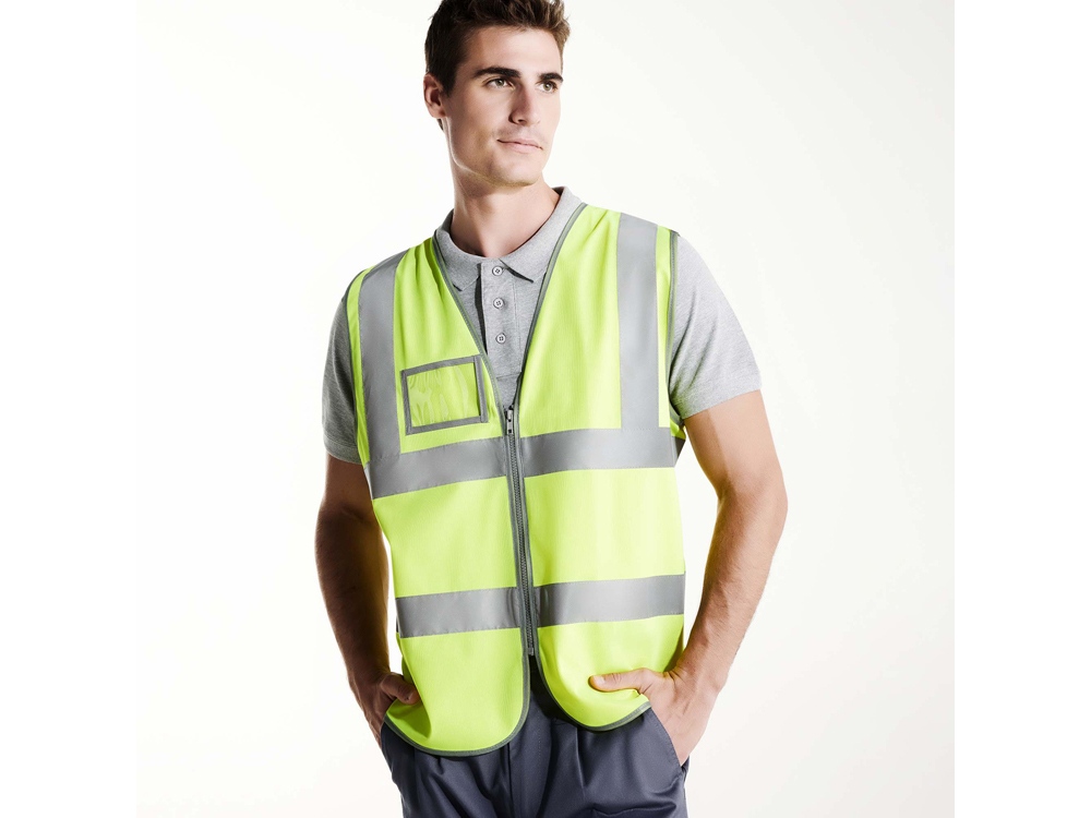 Жилет светоотражающий Polux, неоновый желтый