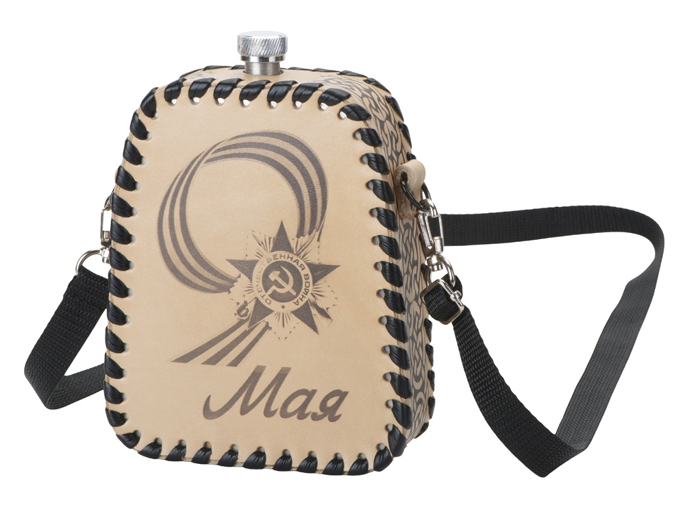 Фляга 508 (белая кожа), 0,7 л