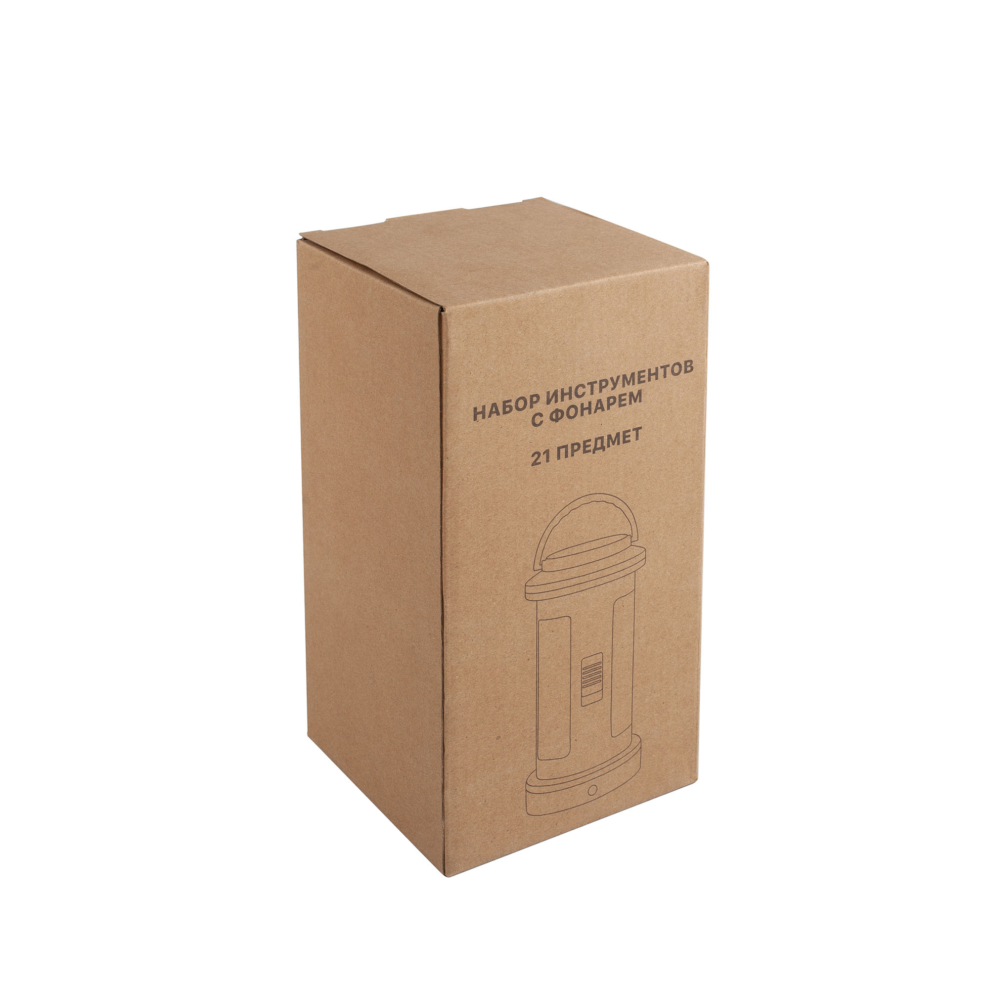 Набор инструментов "Pod" с фонарем, черный с серым