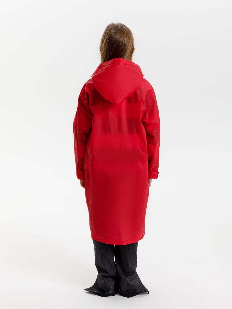 Дождевик детский RainDrop Kids, красный, 12 лет (рост 142-152)