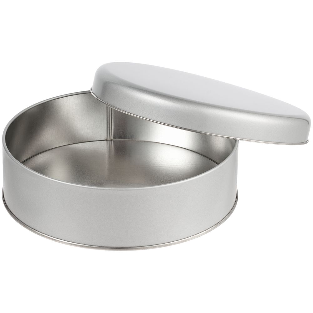 Коробка круглая Flapjack, большая — пример нанесения логотипа (сделано в России) | Print Logo