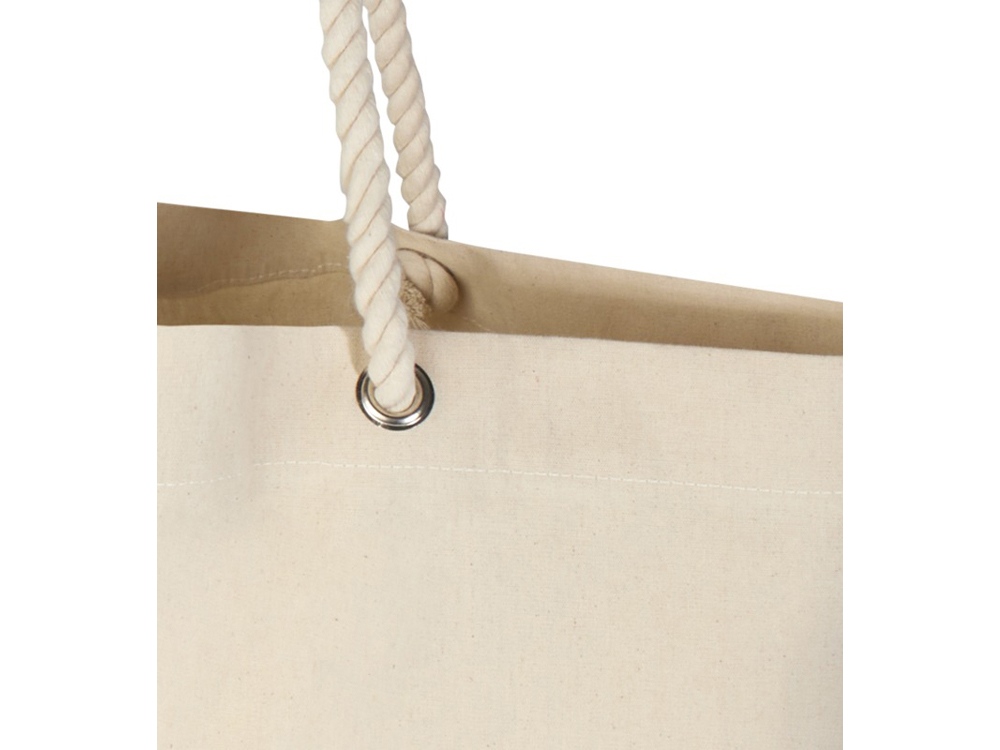 Florida пляжная эко-сумка из переработанного материала, сертифицированного по стандарту GRS, плотностью 270 г/м² 18L - Натуральный / Натуральный