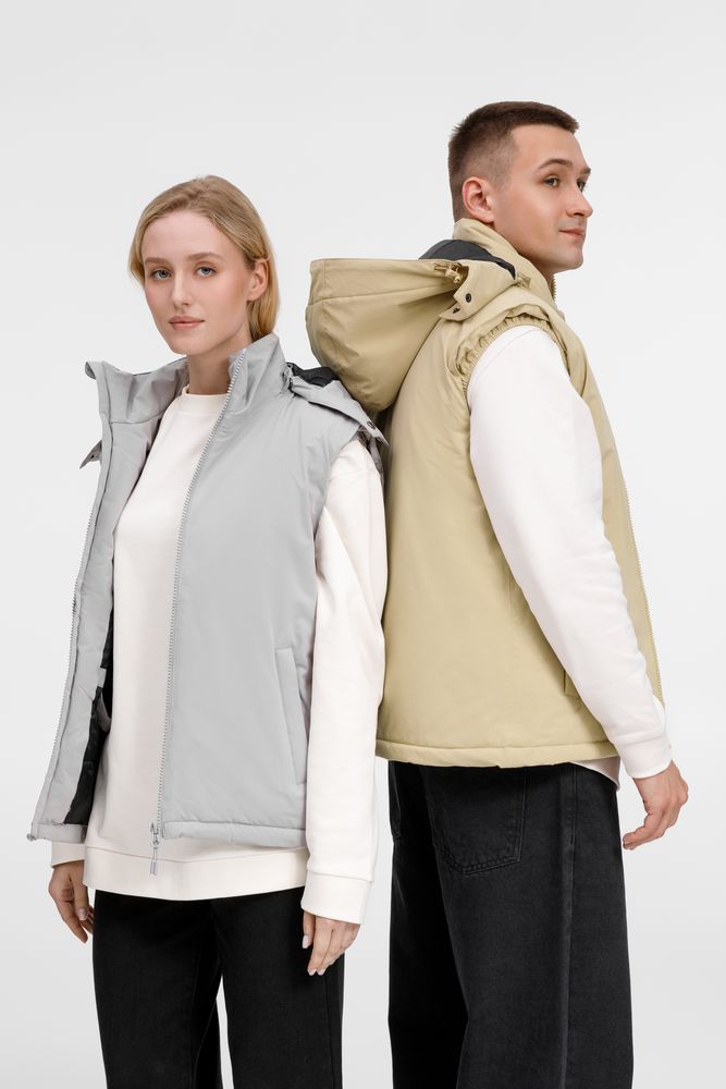 Жилет унисекс Sfera, светло-серый, размер XXL