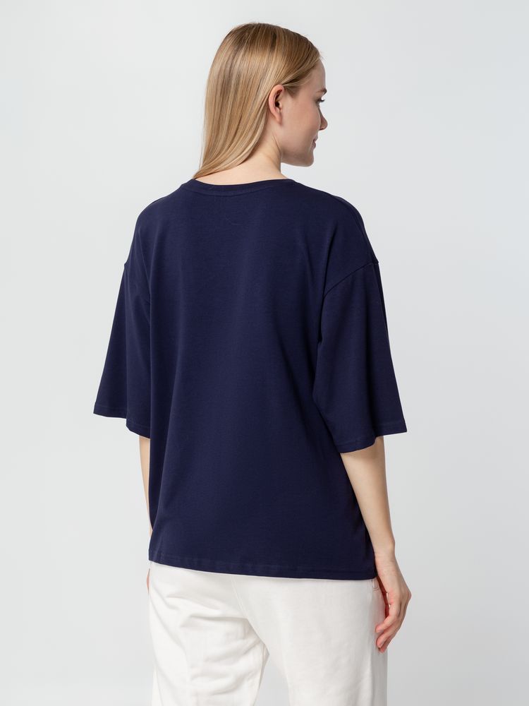 Футболка унисекс оверсайз Street Vibes, темно-синяя, размер M/L