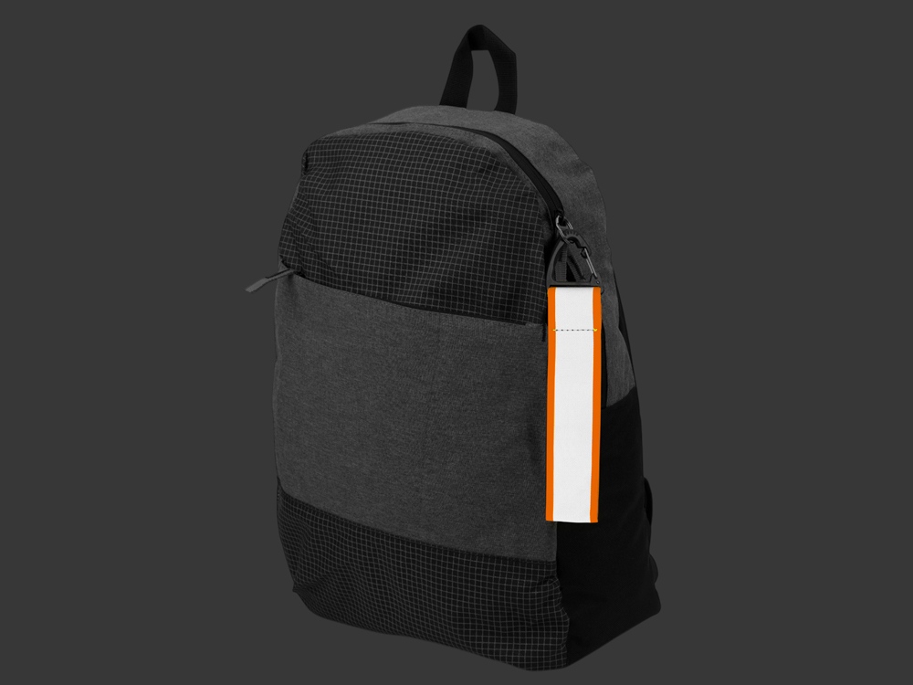 Светоотражающий брелок Reflector, серебристый/неоновый оранжевый