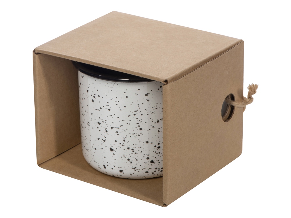 Кружка эмалированная в коробке Retro с логотипом  | Print Logo