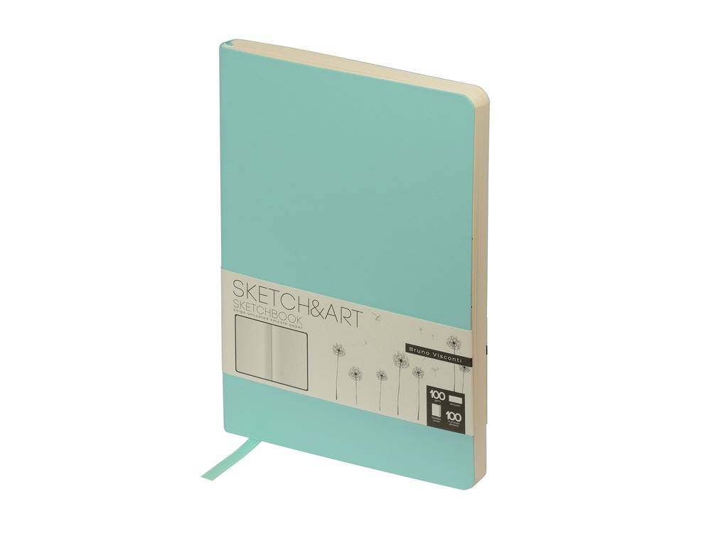 Скетчбук А5 Sketch & Art 100 г/м2, soft-touch с логотипом Bruno Visconti | Print Logo