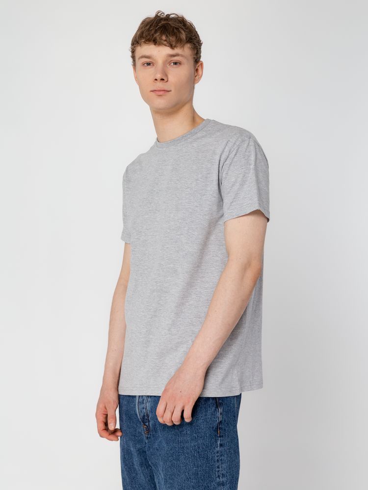 Футболка унисекс T-bolka 160, серый меланж, размер M