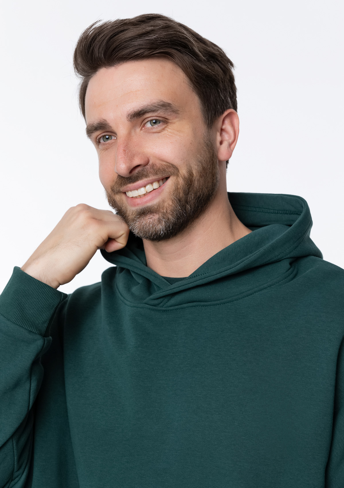 Худи унисекс STAN оверсайз футер без начёса 350, 66, Тёмно-зелёный,  (130)  (44/XS)