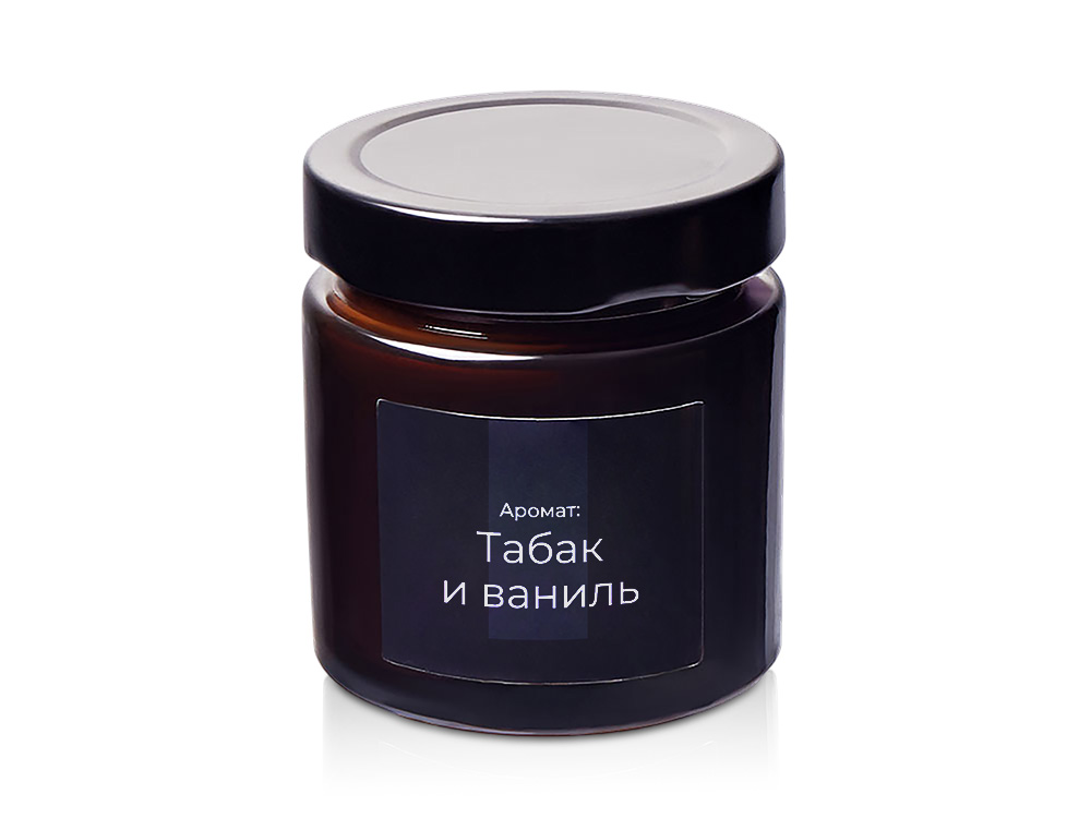 Свеча ароматическая Noella, табак и ваниль с логотипом  | Print Logo