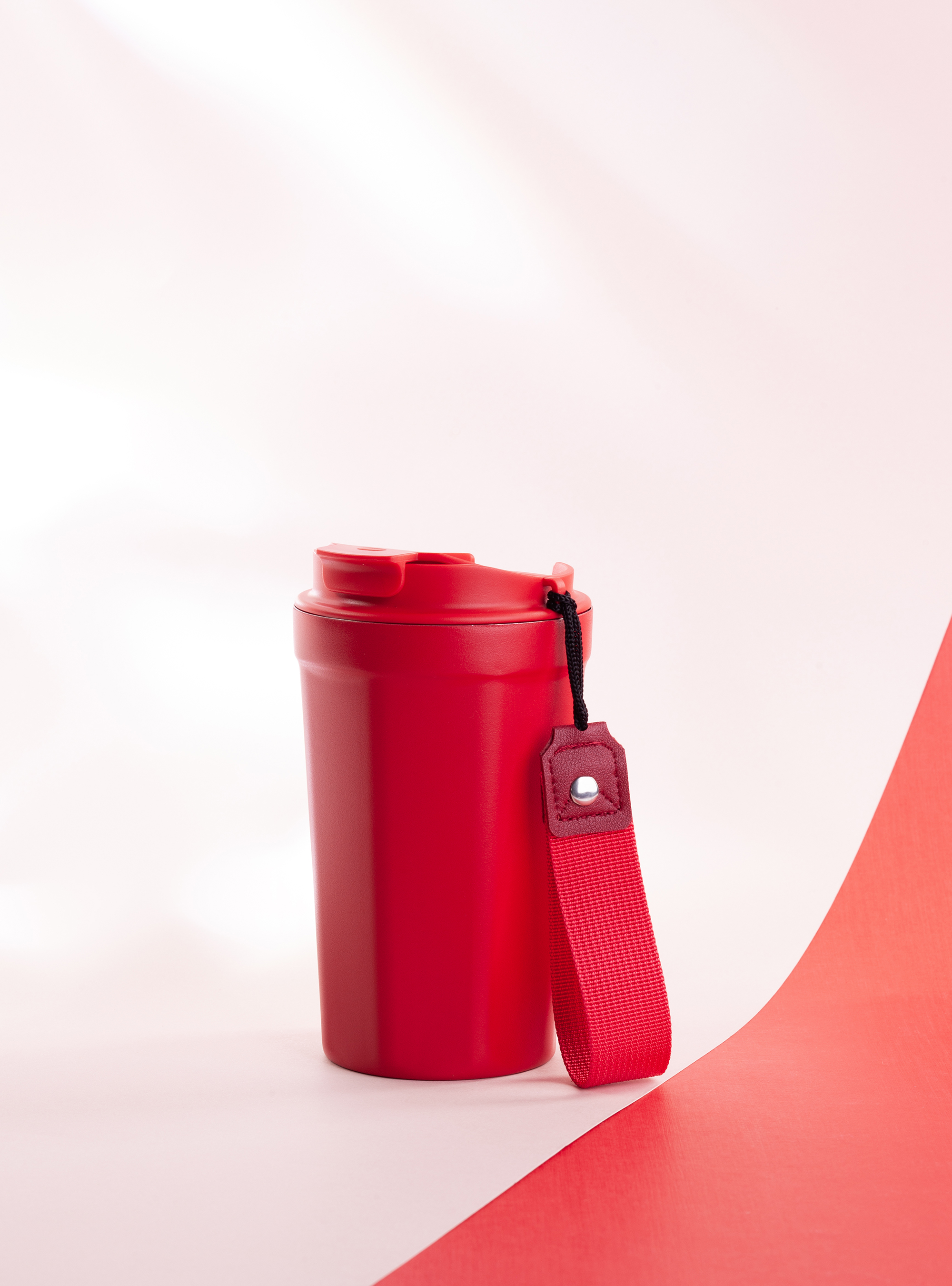 Термостакан "Eclipse" 400 мл, покрытие пудра, синий, красный