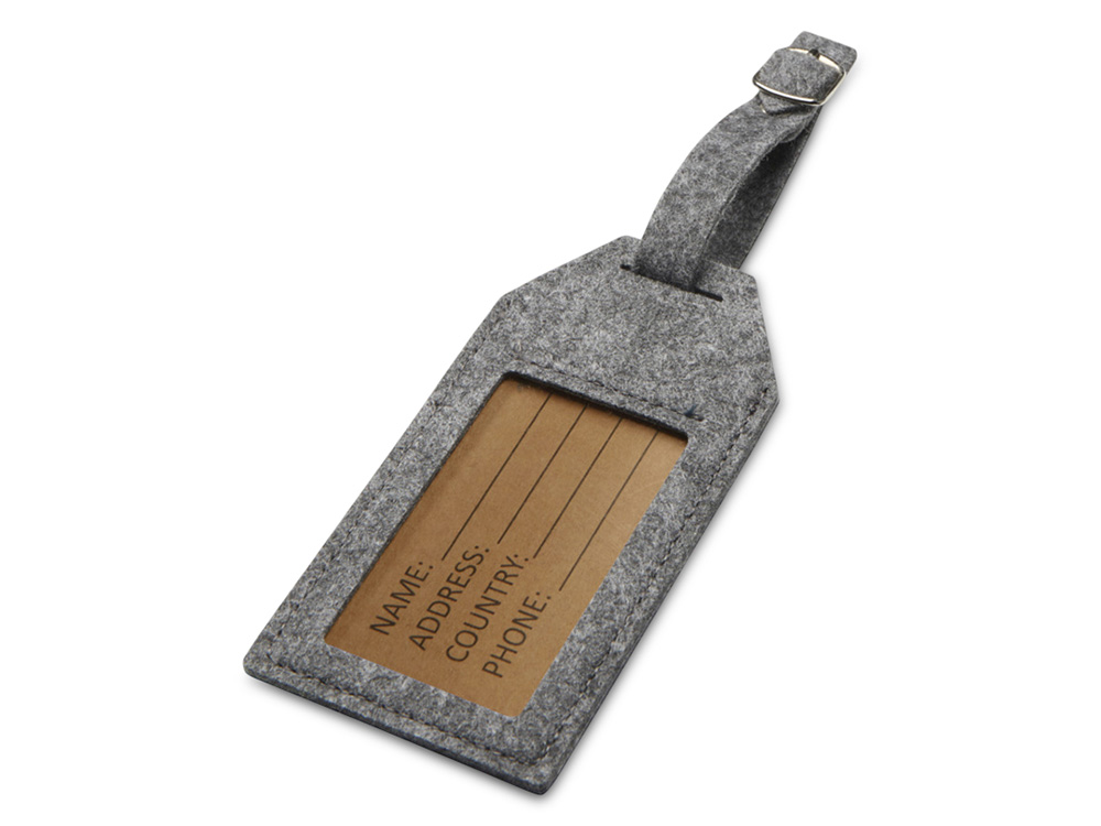 Багажная бирка из RPET-фетра Tie с логотипом  | Print Logo