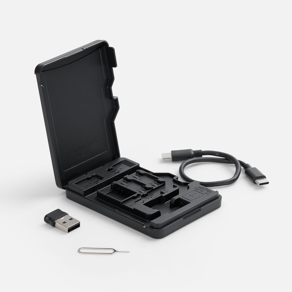 Органайзер для карт памяти и SIM с кардридером Multitask фото на сайте Print Logo.